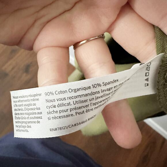 Eileen Fisher Organic Cotton Olive Green Midi T-shirt Dress women's size Medium‎ - Picture 6 of 10